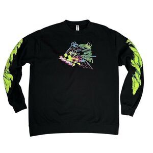 2023 Dew Tour Promo Extreme Sports Mtn Dew Black Neon Graphic Print Shirt XL